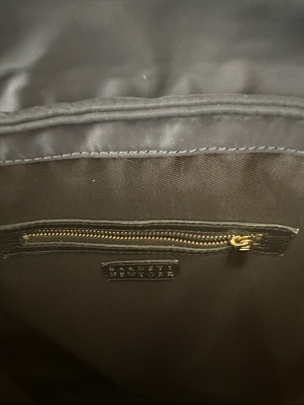 Vintage Barneys New York Navy Messenger Bag with Gold Hardware - Picture 5 of 7